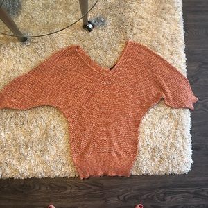 Orange and gold glitter sweater